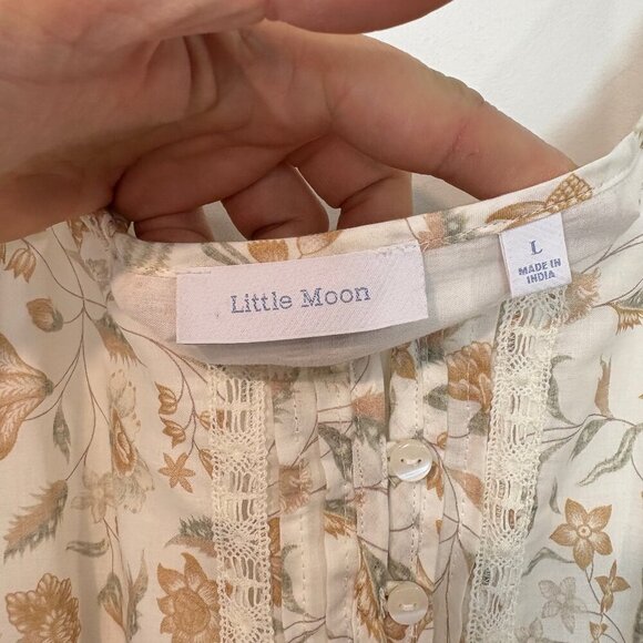Little Moon Milos Dress Fit-and-flare tiered dress Cotton sz L - Picture 3 of 11